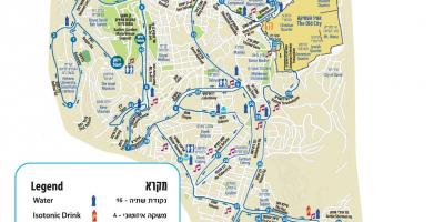 地図エルサレム(イーストエルサレムマラソン