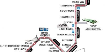 エルサレムの駅の地図