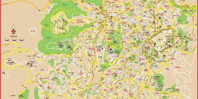 観光マップはエルサレム(イーストエルサレム