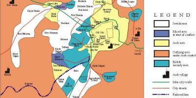 地図エルサレム(イーストエルサレム地区