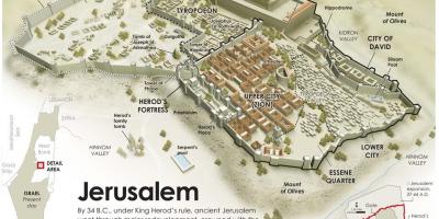 地図の古代エルサレム