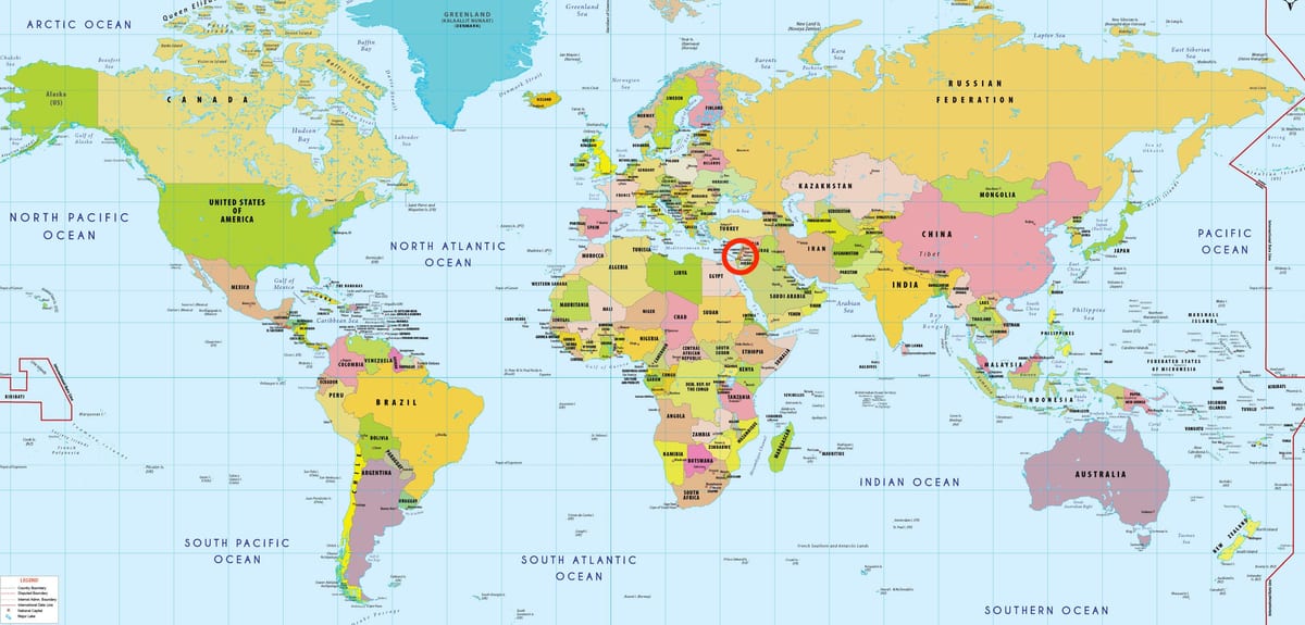 エルサレムの世界地図