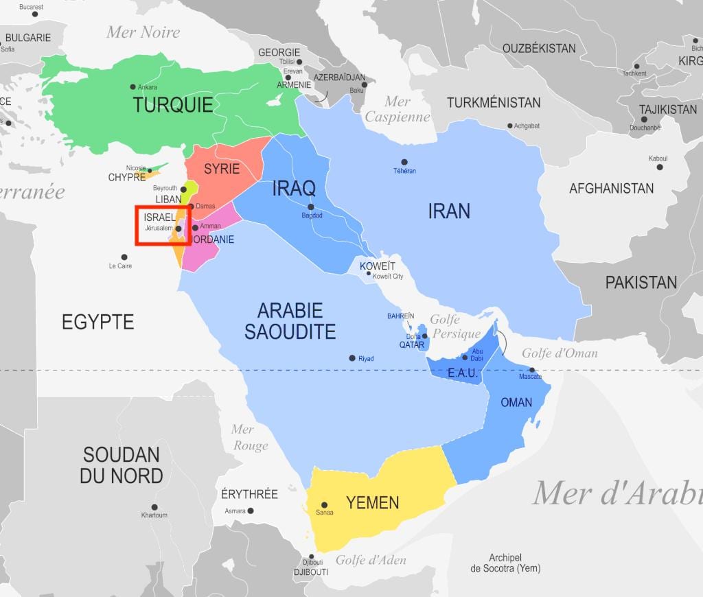 エルサレム地図の中東