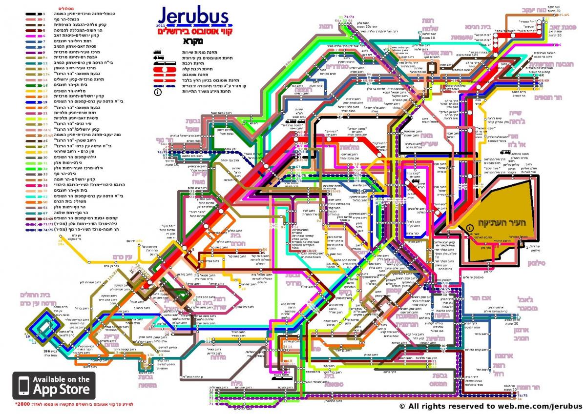 バスはエルサレム地図