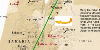 地図エルサレム(イーストエルサレムのダマスカス