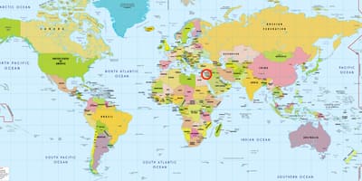 エルサレムの世界地図