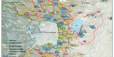 エルサレムには近隣の地図
