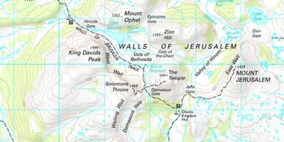 地形図エルサレム(イーストエルサレム